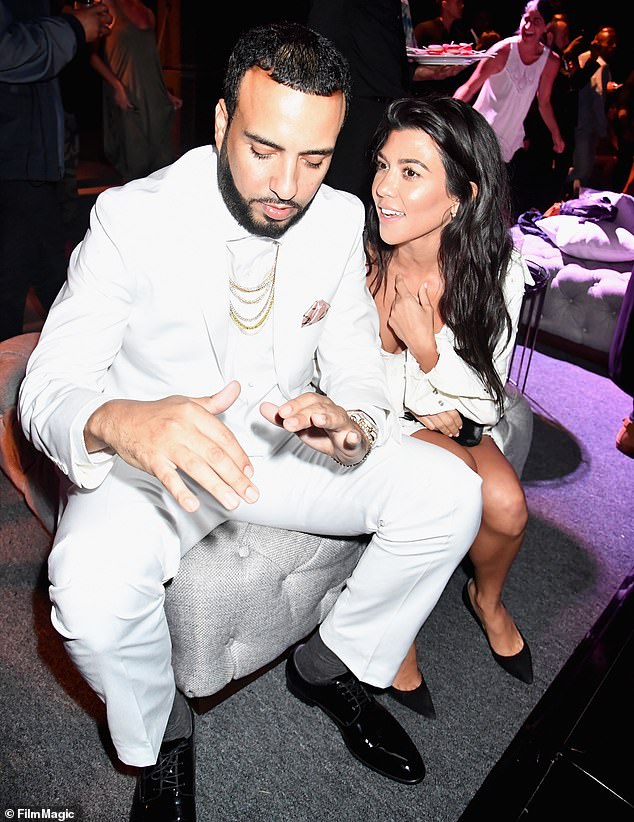 Kourtney pictured partying with French Montana at the world premiere of Diddy's documentary Can't Stop Won't Stop in 2017